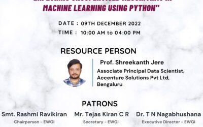 GUEST LECTURER ON EXPLORING UNSUPERVISED ALGORITHMS IN MACHINE LEARNING USING PYTHON